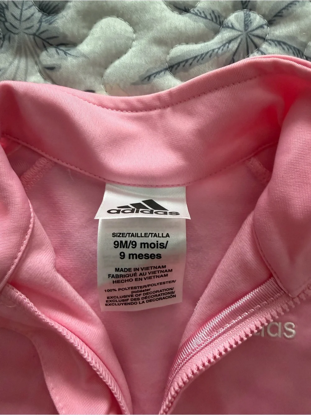 Adidas Kids Pink Jacket with White Stripes